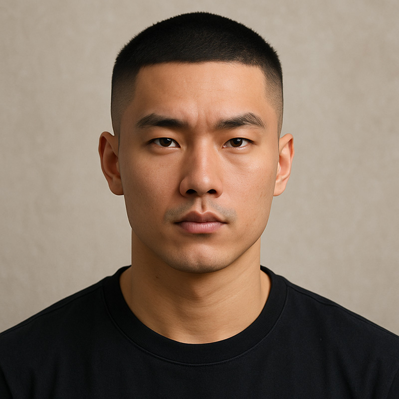 Buzz Cut with High Fade