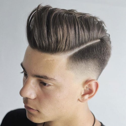 Pompadour with Low Fade