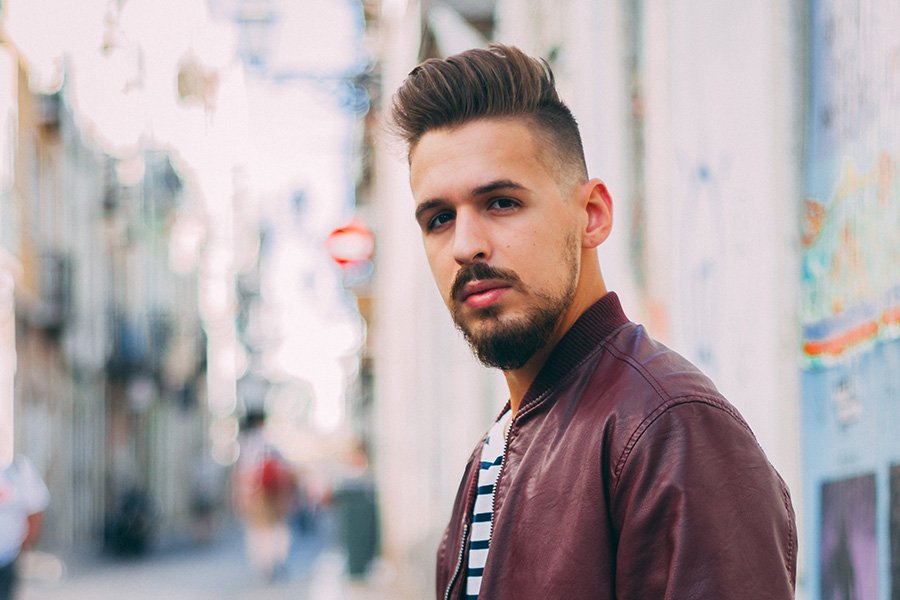 High Bald Fade with Pompadour