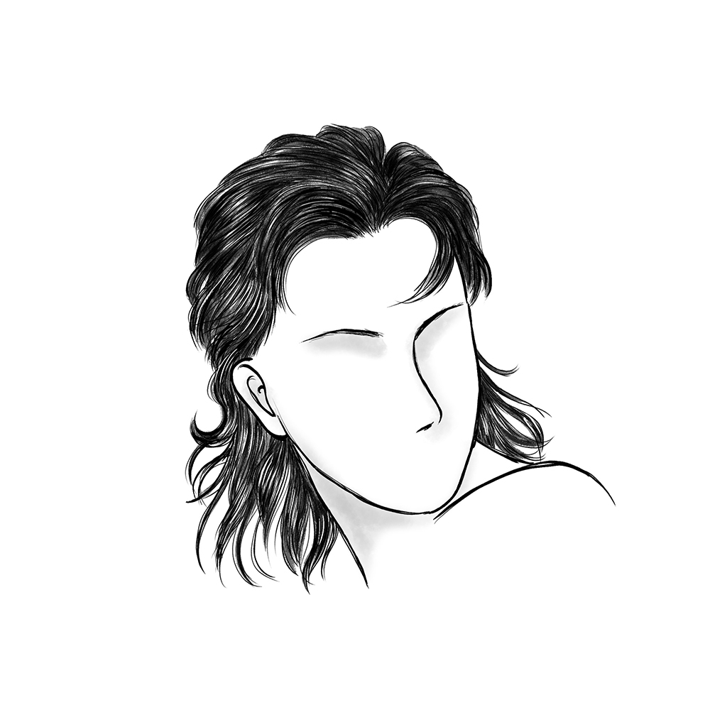 classic mullet hairstyle