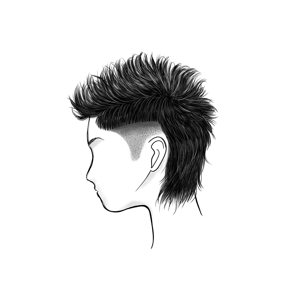 spiky mullet hairstyle
