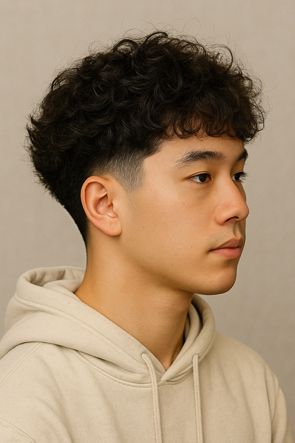 Blowout Taper with Curly Top